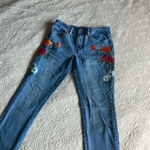 Levi’s blue embroidered jeans